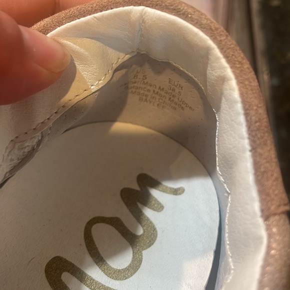 Sam Edelman Blush shimmery Sneakers! Size 8.5 - Picture 7 of 12